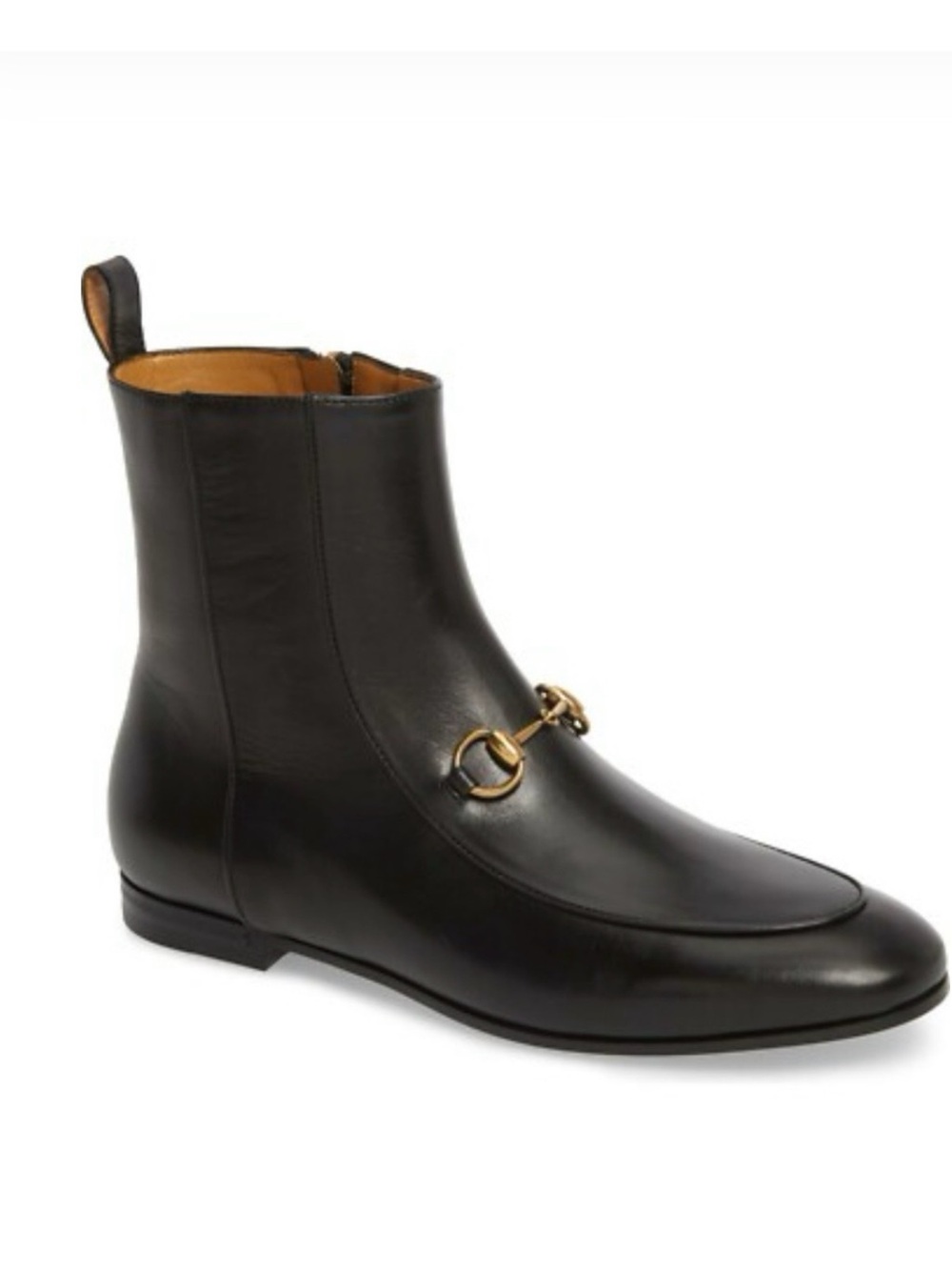 Gucci Malaga Jordaan Black Leather Horsebit Ankle Boots 39 - Picture 3 of 11